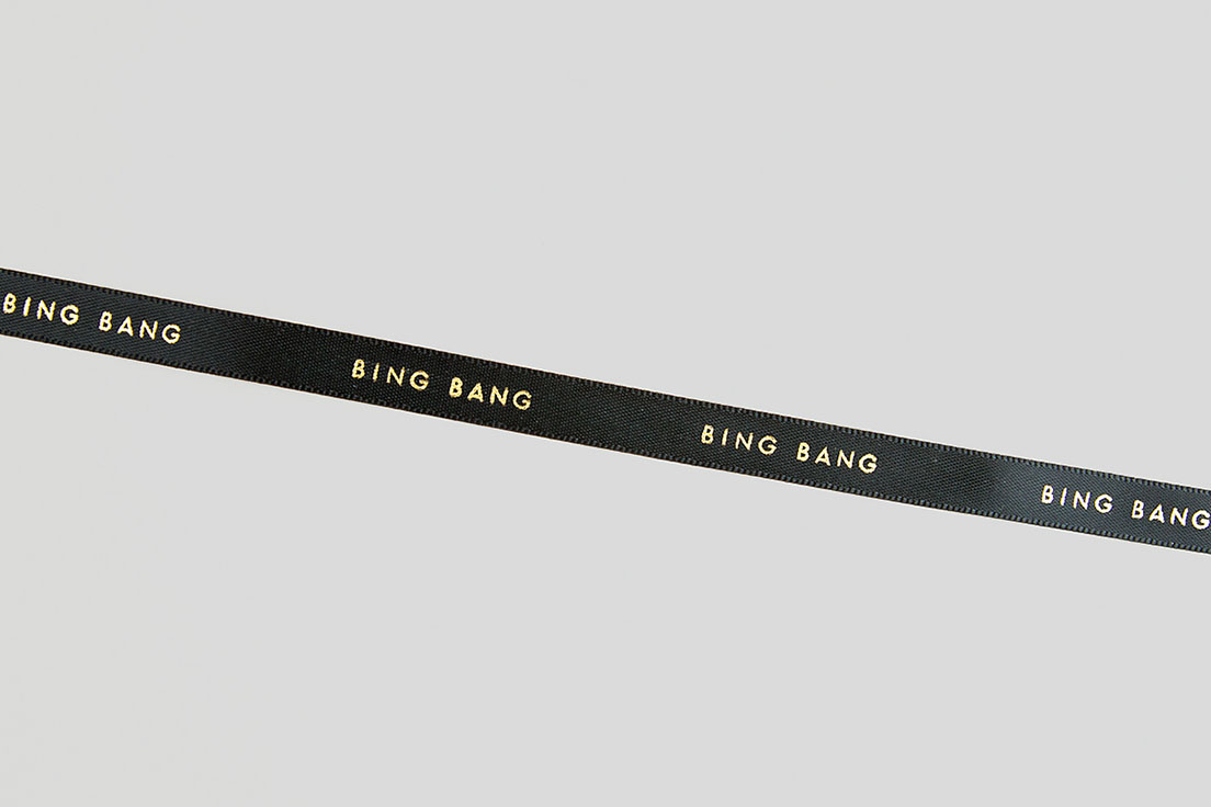 String with Bing Bang on it