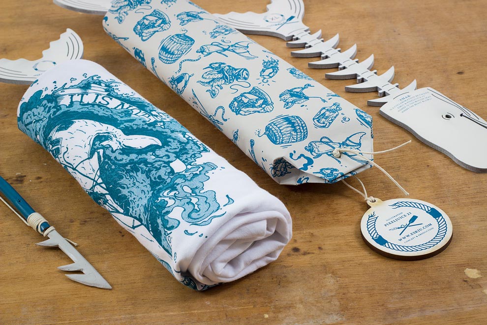 El Gran Azul packaging for tshirts